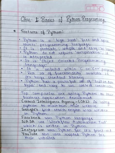 Image result for Python Written Notes PDF