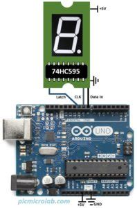 Image result for Arduino 74HC595 7-Segment 4 Digit
