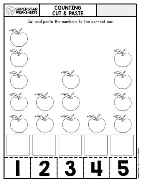 Image result for Cut and Paste Number 3 Worksheets