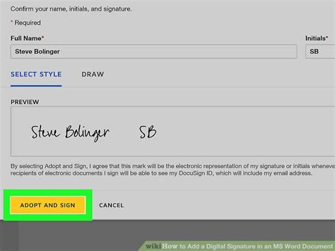 Image result for How to Digital Sign in Word