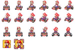 Image result for Pikachu Mario Kart Sprite Sheet