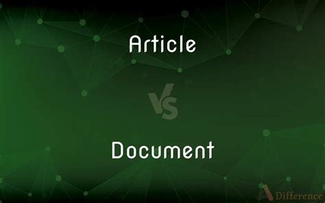 Toradh íomhá ar Difference Between Article and Section Documents Example