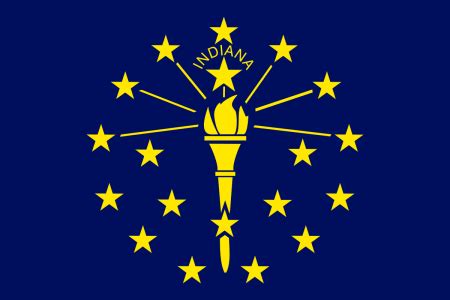 Toradh íomhá ar Indiana Flag Coloring Page