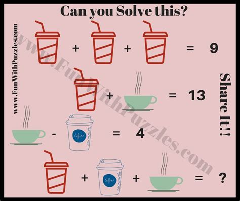 Image result for Math Puzzles Brain Teasers Worksheets