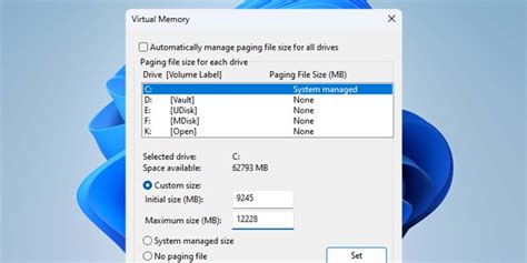 Image result for Windows Page File Size