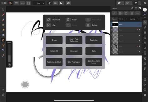 Toradh íomhá ar Affinity Mask