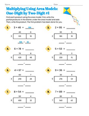 Image result for Multiplying 2-Digit by One Digit UCMAS Worksheets