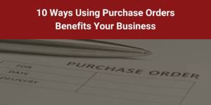 Benefits of Using a Purchase Order System に対する画像結果