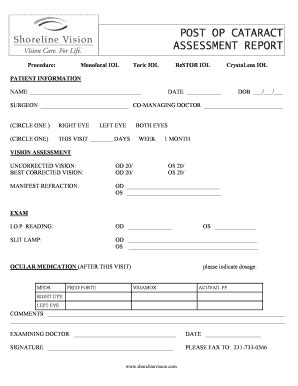 Image result for Post Cataract Check