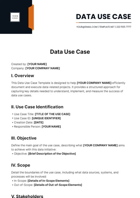 Data Use Case Template Examples に対する画像結果