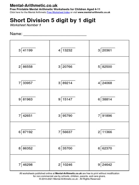 Math Division 5 Digit に対する画像結果