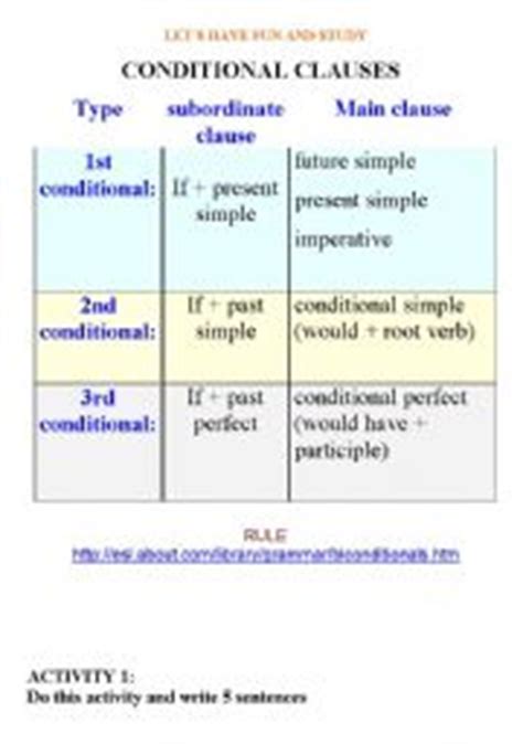 Conditional Clause Printable に対する画像結果