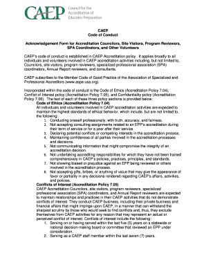 Afbeeldingsresultaten voor Code of Conduct Acknowledgement Form