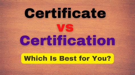 Image result for Certificate vs Certification