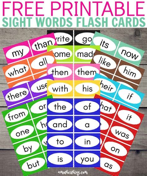 Image result for Sight Word Picture Cards Free
