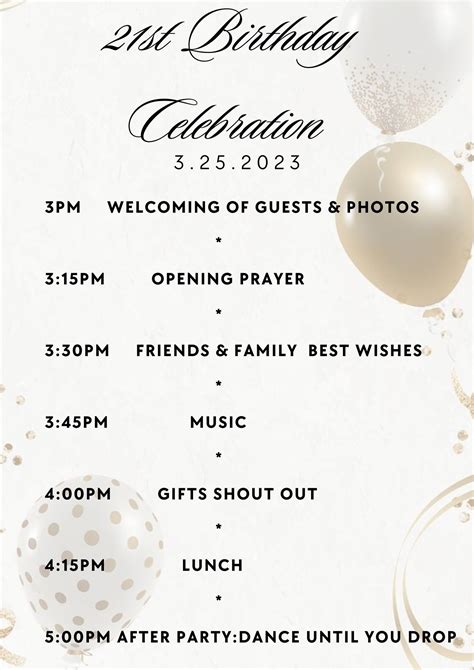 Image result for Birthday Party Program Sample Template