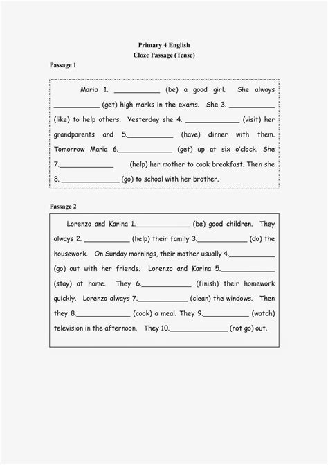 Toradh íomhá ar Primary 4 English Exercise