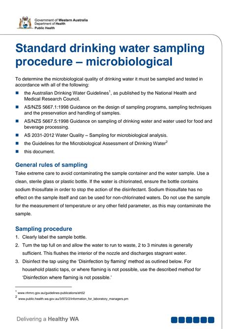Sampling Procedure Drinking Water ಗಾಗಿ ಇಮೇಜ್ ಫಲಿತಾಂಶ