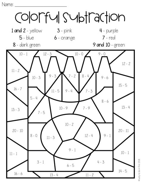 Image result for Math Coloring Pages 1st Grade
