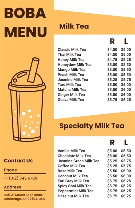 Image result for Boba Menu Creative Design