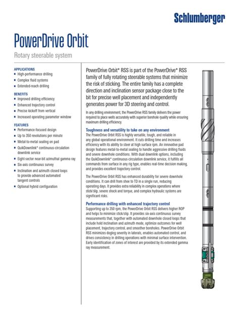 Image result for Power Drive Orbit Rotary Steerable System