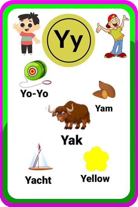 Image result for Y Words for Kids