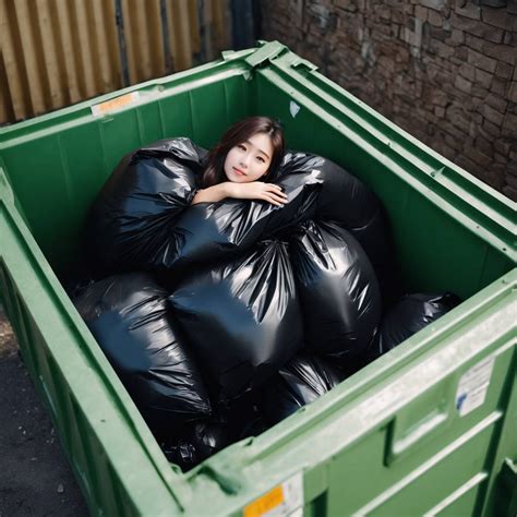 Image result for Girls in Trash Garbage Bag