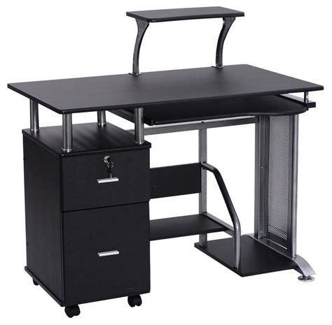 Image result for Computer Desk with Sliding Printer Shelf