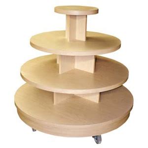 Image result for Retail Display Fixtures Wooden Tiered Roundtables