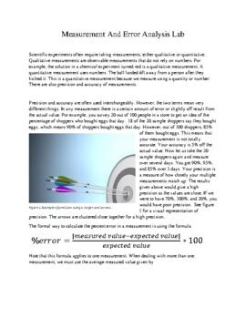 Afbeeldingsresultaten voor Lab Introduction Measurement and Error