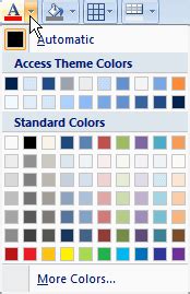 Image result for Microsoft Access Table Format Color