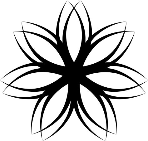 Flower Line Art - ClipArt Best
