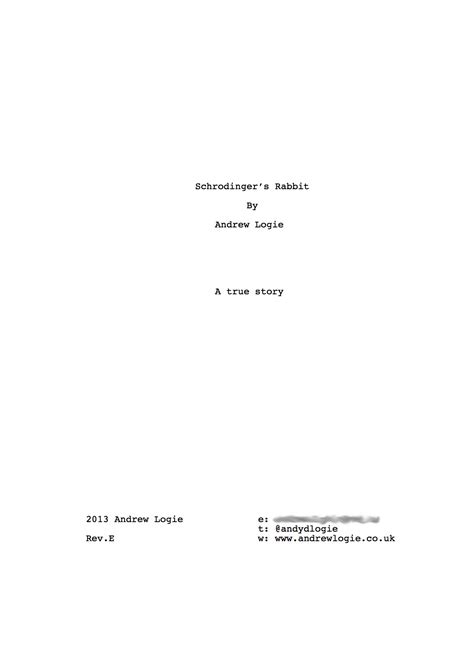 Image result for Movie Script Cover Page