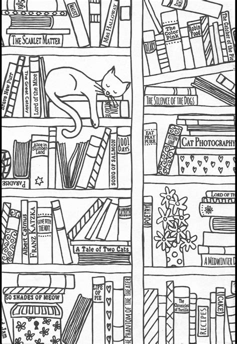 Image result for Library Adult Coloring Pages