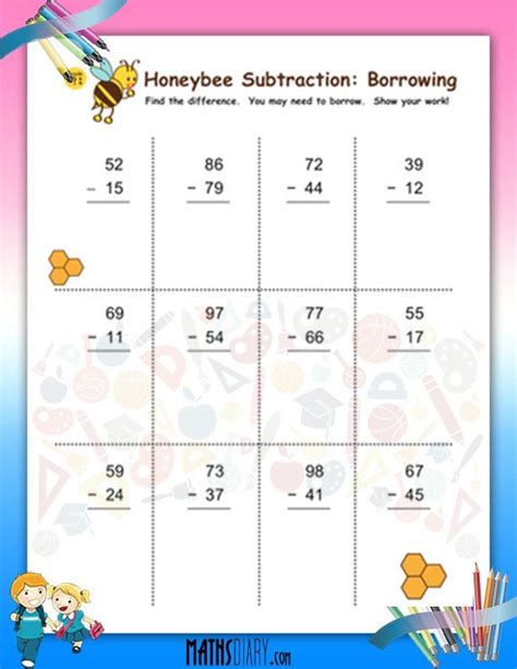 Subtract Grade 2 Worksheets に対する画像結果