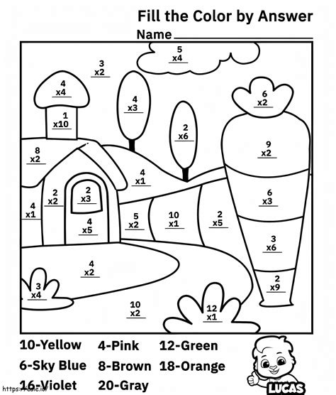 Image result for Color by Multiplication Worksheet