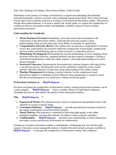 Image result for Dissertation Synthesis Statement Outline Example