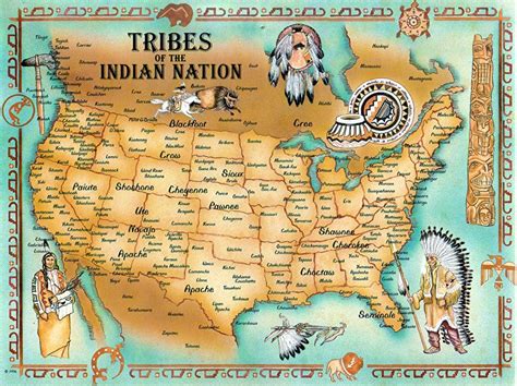 Printable Native American Tribes Map
