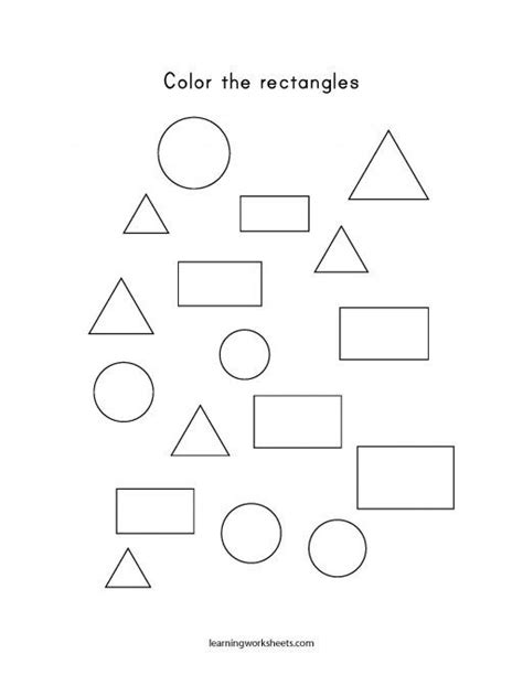 Image result for Color the Rectangles Worksheet
