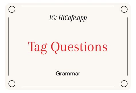 Toradh íomhá ar Writing Tag Questions