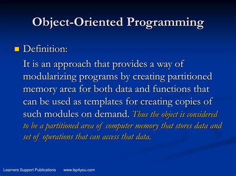 Image result for Definition of Object-Oriented Programming