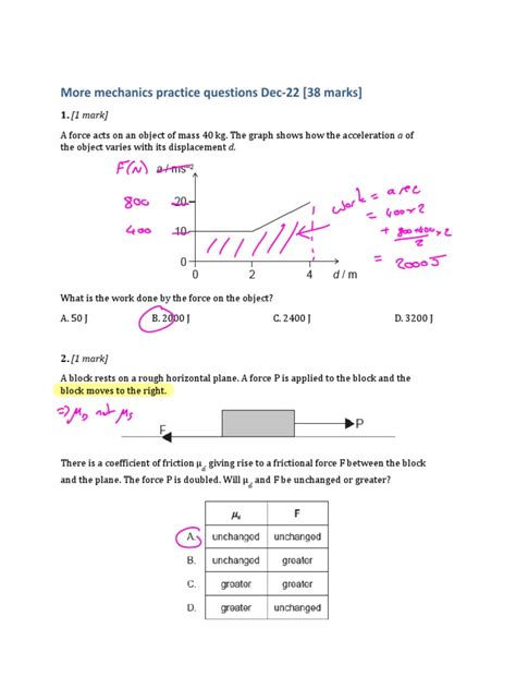 Toradh íomhá ar Mass-Spring Example Questions with Friction