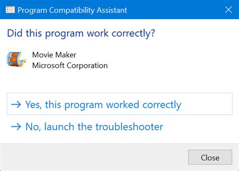 Program Compatibility Assistant എന്നതിനുള്ള ഇമേജ് ഫലം