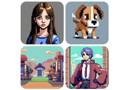Toradh íomhá ar Pixel Art Maker