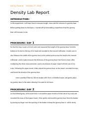 Image result for Density Lab Report