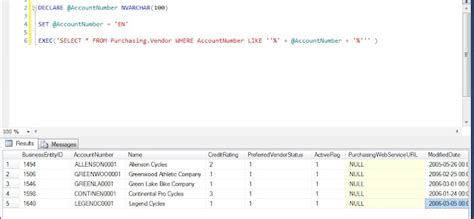 Exec SQL Server に対する画像結果