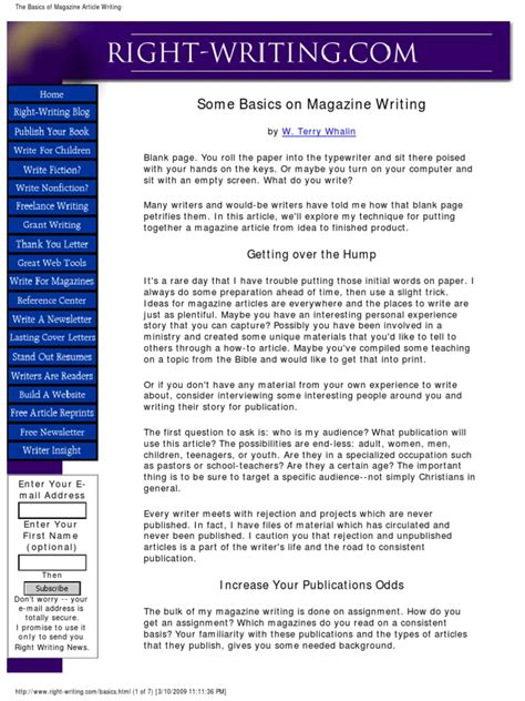 Toradh íomhá ar Magazine Article Writing Examples