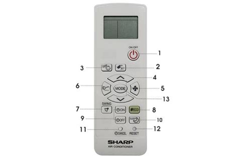 Image result for Sharp Air Conditioning Remote Control