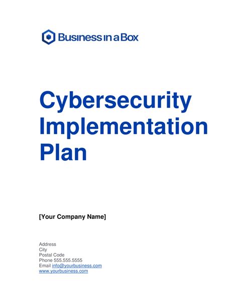 Image result for Cyber Security Implementation Plan Template