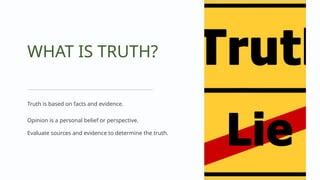 Image result for Understanding Truth and Opinion